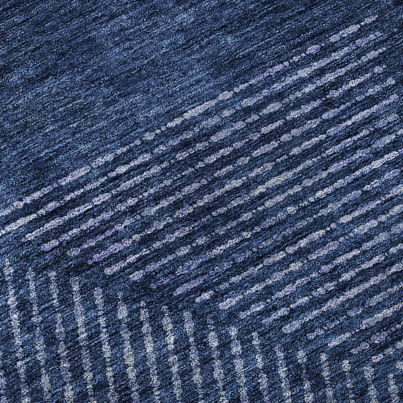 Tapis bleu marine de qualité supérieure lavable à la machine Prisco, Rectangle 1 pi 8 po x 2 pi 6 po