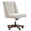 Chaise de bureau pivotante en chenille Mellins-2027827003