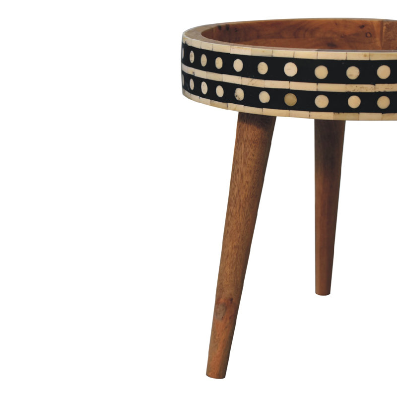 Adagdak Solid Wood 3 Legs End Table
