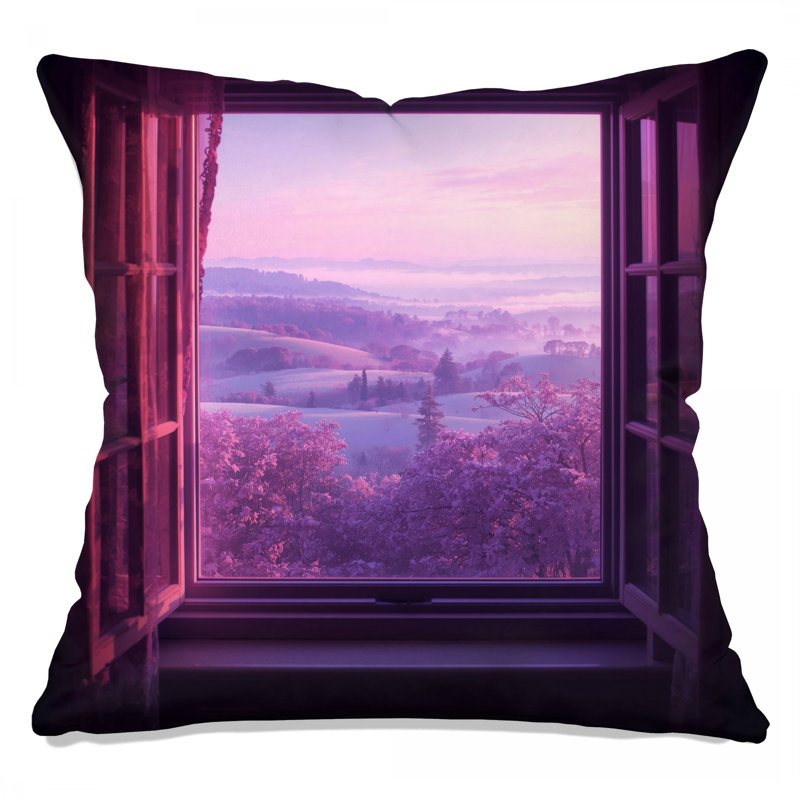 Coussins décoratifs mauves à double face, 16 x 16 pouces