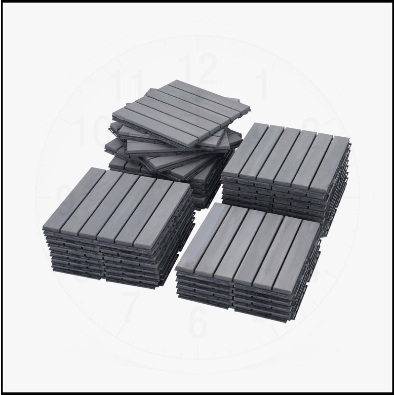 Premium Interlocking Deck Tiles for Outdoor Spaces, Enhancing Beauty and Functionality, Light Gray