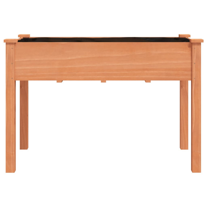 Ludington Wood Planter Box, 76cm H x 118cm W x 59cm D, Brown