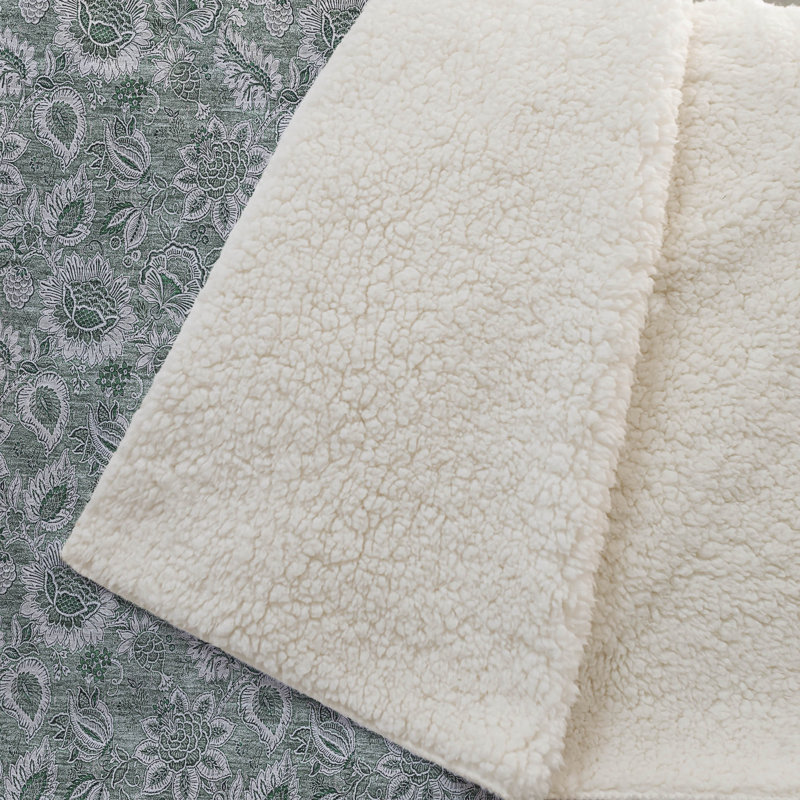Jeté floral Sherpa ASB661 Addison, Sauge