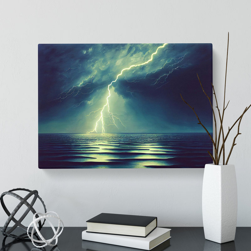 Magnetic Lightning Storm - Wrapped Canvas, 35cm H x 50cm W x 3cm D