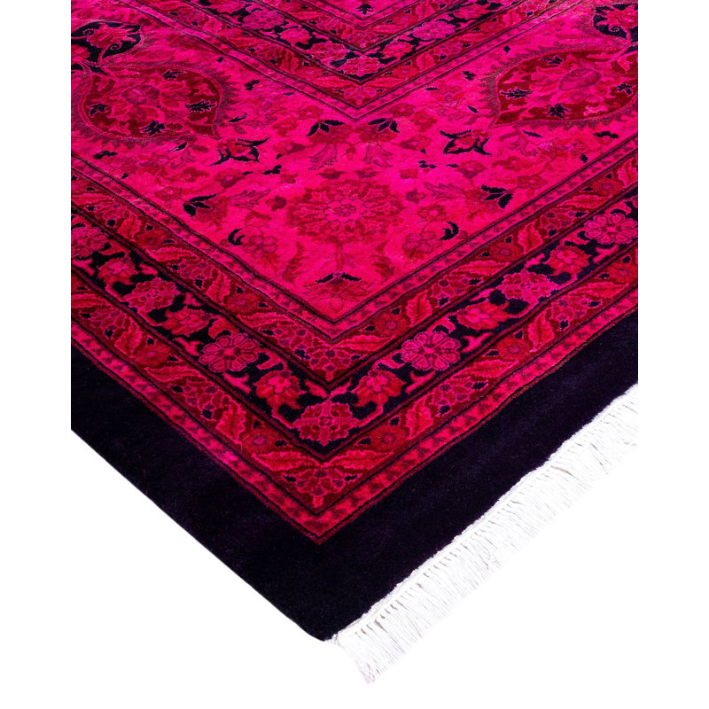 Veva One-of-a-Kind 12' 1" X 18' 0" New Age Rectangular Wool Area Rug Pink