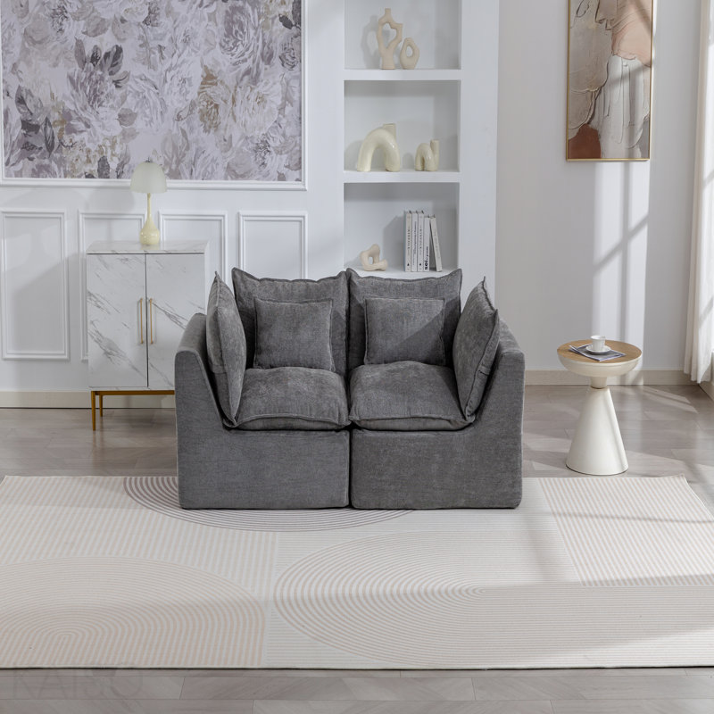 Canapé modulaire surdimensionné de 74,8 po de large avec canapé modulaire True Relax Comfy et sièges larges et profonds pour ensembles de salon