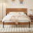 Queen Bed Frame With Wood Headboard And Footboard, Heavy Duty Platform Bed With Under Bed Storage, No Box Spring Needed