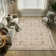 Watte Vintage Floral Border Area Rug, Non-Slip, Washable Beige for Living Room & Bedroom
