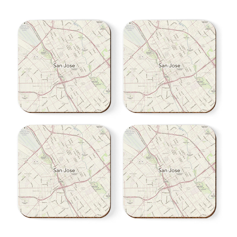 Sous-verre carte des États-Unis, San José