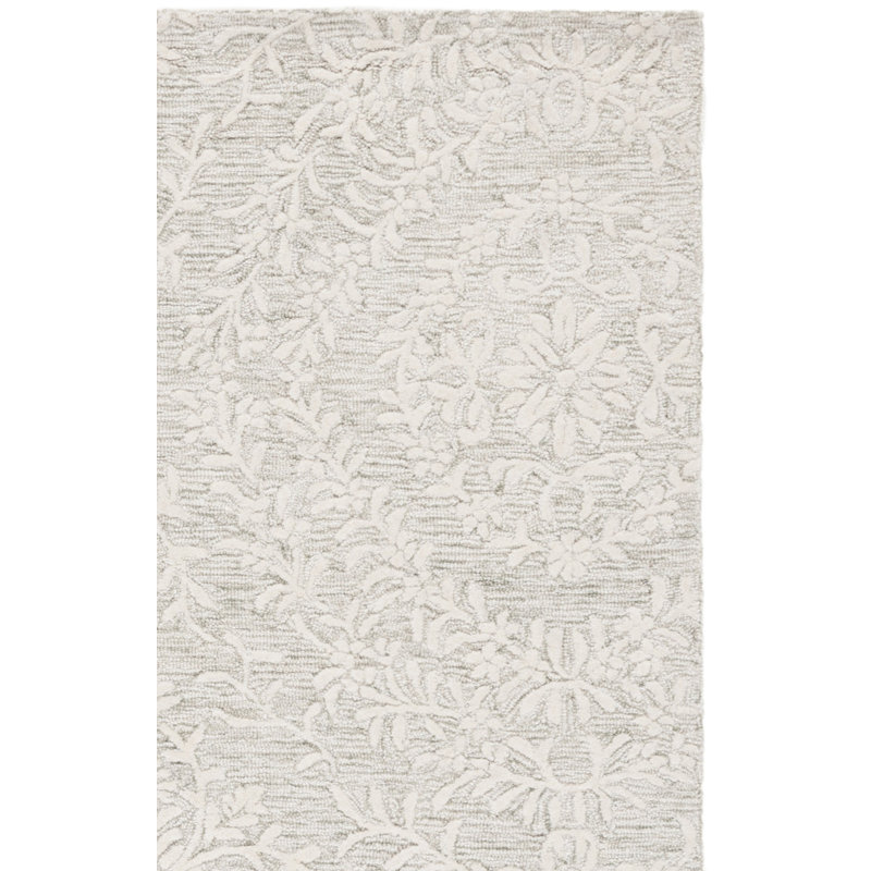 Quaniece 401 Hand Tufted Wool Pile Floral Rug, Runner 2'3" x 8'