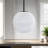 Lio 1-Light Single Moon Globe Pendant with Clouded Glass-1488549873