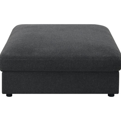 Square Charcoal Upholstered With A Supportive Cushion For Relaxing At Home Interior Design Softly Padded Fabric In Primary Living Space