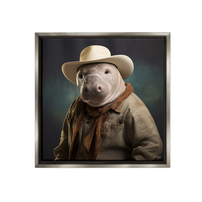 "Southern Cowboy Manatee" par RB sur toile