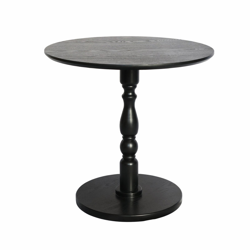 Accent Round Table, Antique Black
