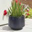 Ensemble de 3 pots à fleurs d'intérieur / extérieur en céramique avec trou de drainage-232002484