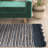 Exley Vintage Leather Hand Woven Leather Cotton/Jute Striped Rug in Dark Gray-1084513797