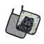 Paire de poignées en verre noir Chow Chow