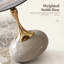 Table d'appoint ronde moderne 17,71 po avec piédestal sculptural