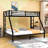 Twin XL Over Queen Heavy Duty Metal Bunk Bed With Dual Side Ladders And Noise-Free Design-1094466212