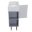 21.6" Open-Shelving Vanity With Ceramic Sink, Soft-Close Door, Left Storage Shelf, Assembly Needed, Grey-1791725122