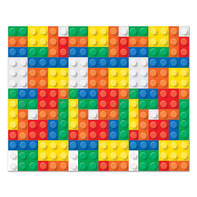 Fond de blocs de construction - 4 pi x 30 pi - paquet de 6