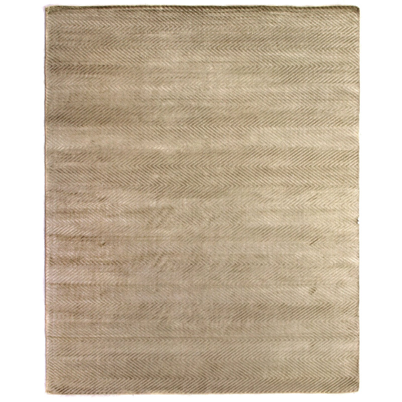 Honeycomb Hand Loomed Chevron Area Rug in Light Beige, Rectangle 9' x 12'