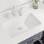 Meuble-lavabo simple 41 po avec comptoir en pierre d'ingénierie blanche Bombay, dosseret et tablette ouverte