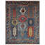 Hand Knotted Wool Oriental Area Rug in Black/Red/Yellow/Blue