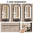 Corner Arched Medicine Cabinet With Mirror,Lighted Medicine Cabinet With 2 Storage Shelf-1006508487