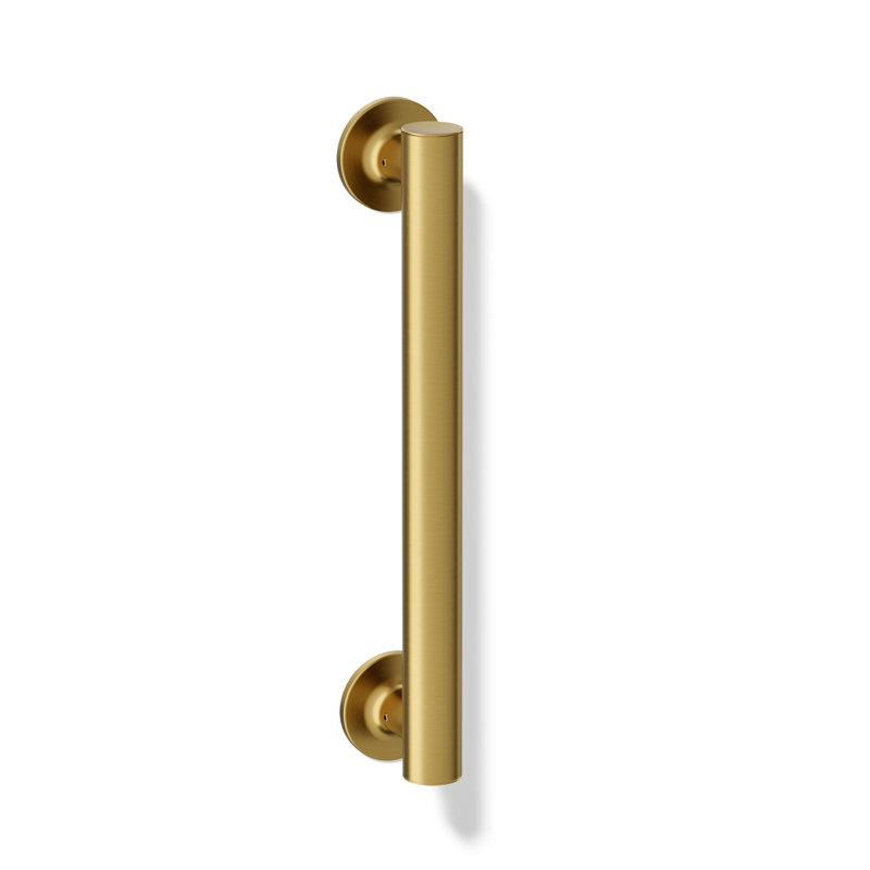 Purist Grab Bar, 12"W, Vibrant Brushed Moderne Brass
