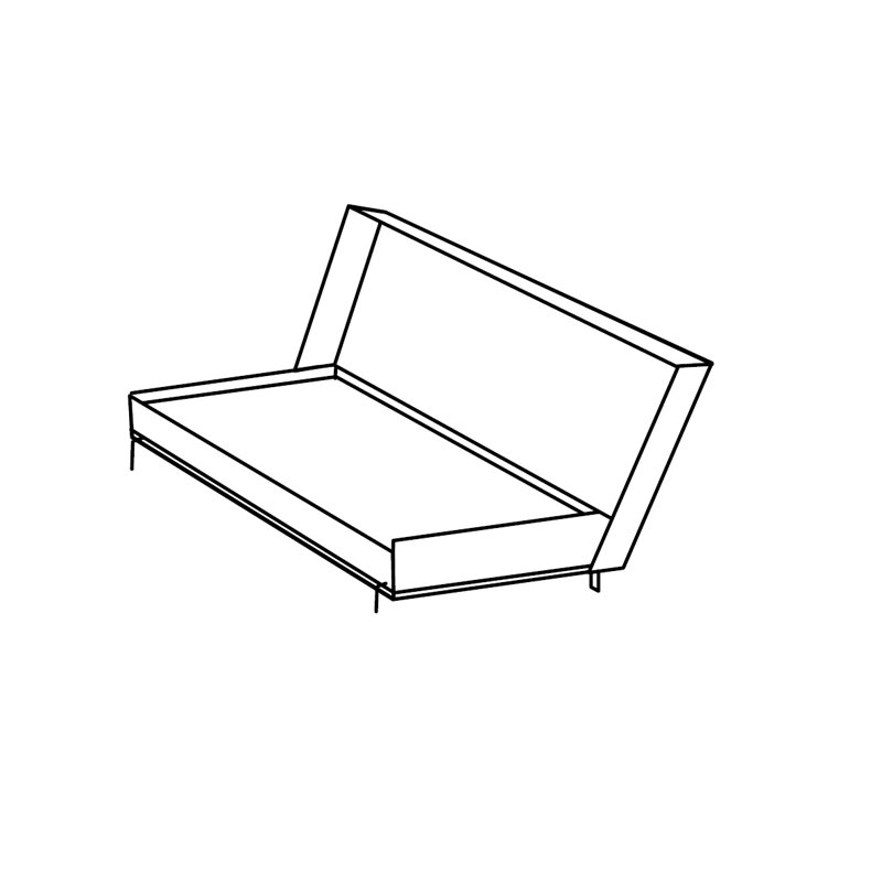 Bouck Bed, 120 x 200cm, White