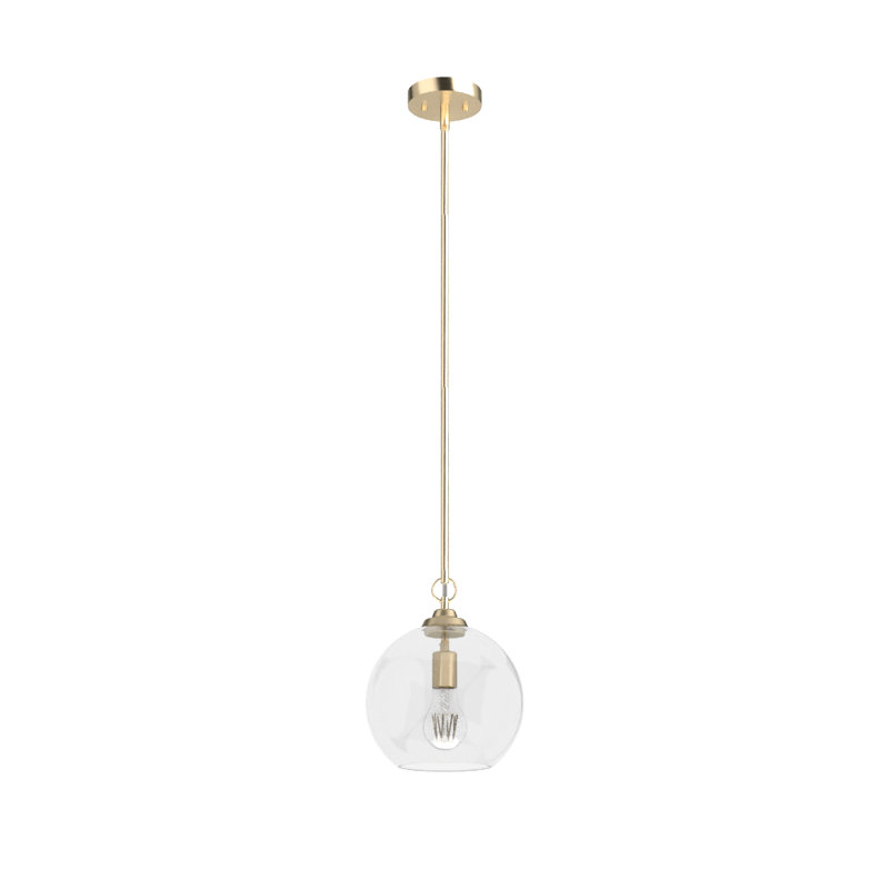 High Oaks 1 Light Globe Pendant, Palm Gold