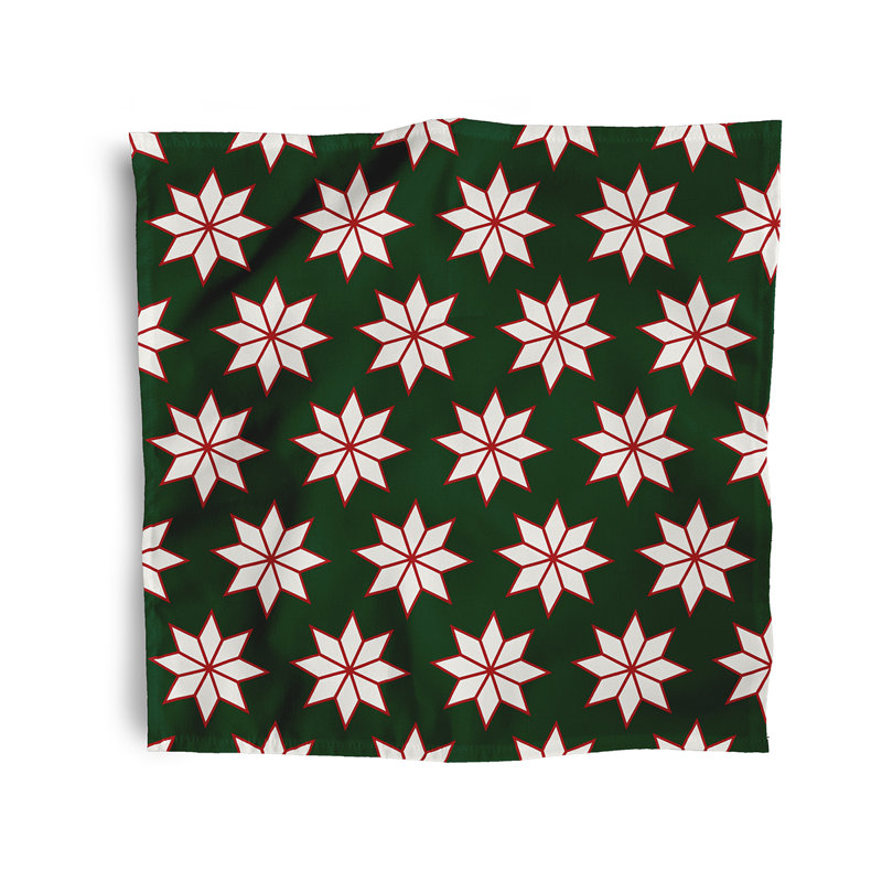 Claire-Louise Christmas Stars  Napkins, Green