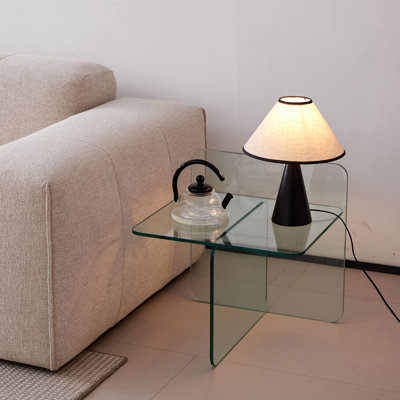 Table en verre transparent pour événement - bureau élégant, polyvalent et transparent
