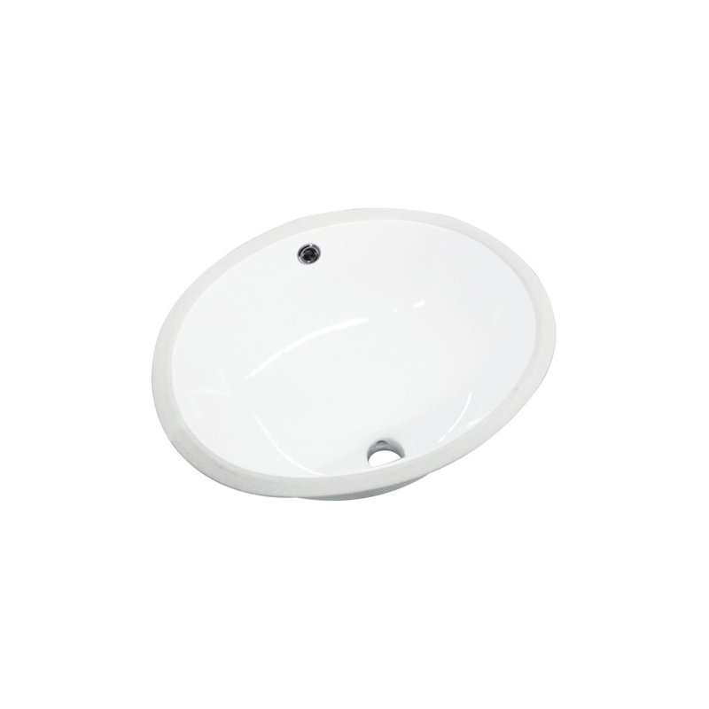Transolid Madison 14.25'' White Vitreous China Oval Bathroom Sink with Overflow