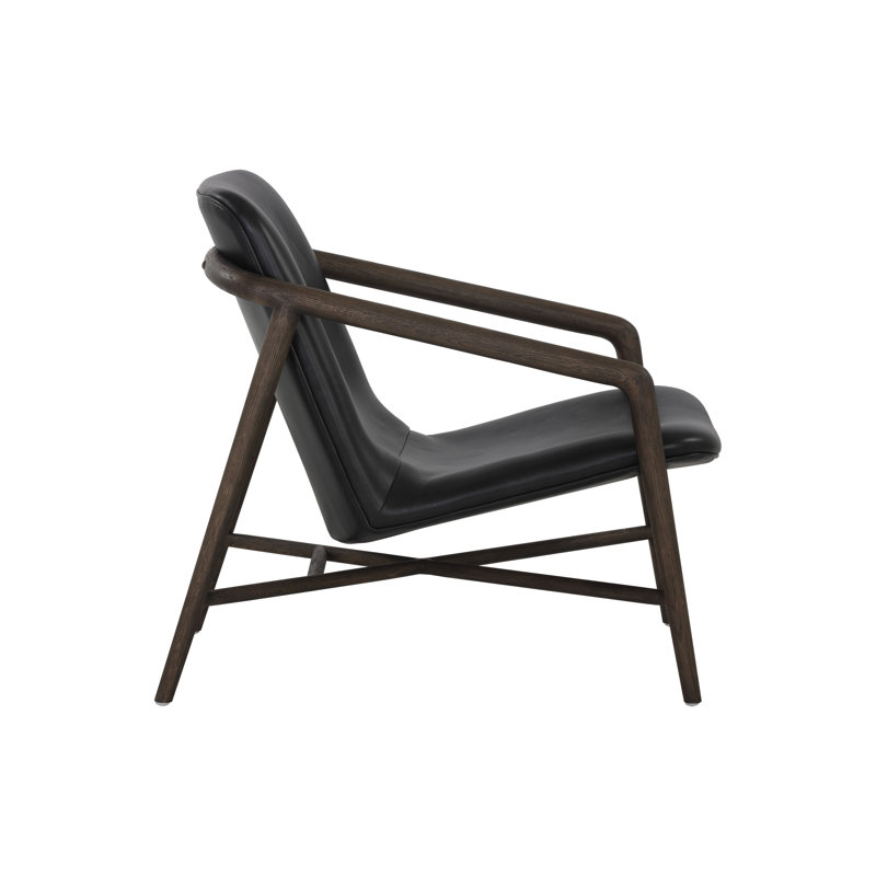 Lounge Chair, Black Genuine Leather