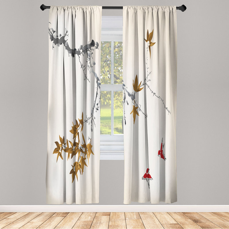 Semi Sheer Curtain Pair, 28" W x 84" L, Dark Khaki