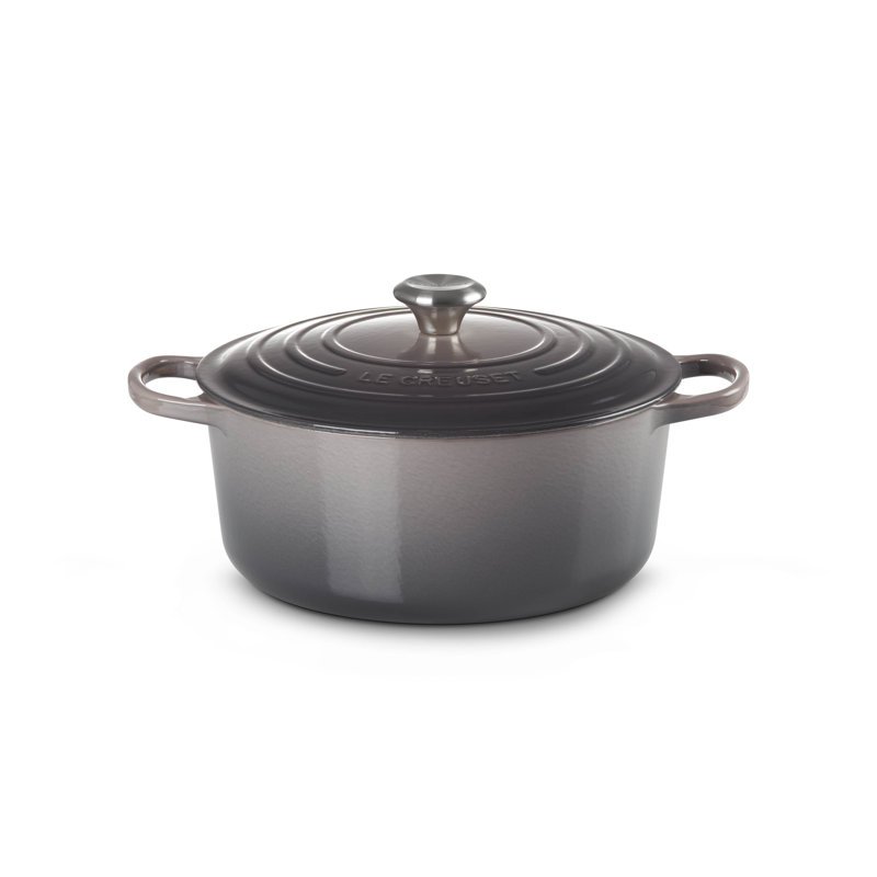 Le Creuset Cast Iron Round Casserole, 20cm / 2.4L, Flint