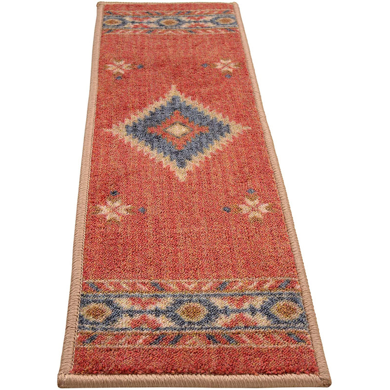 Tapis de sol en terre cuite et escalier rouge de qualité supérieure Southwestern, 13 pièces incluses
