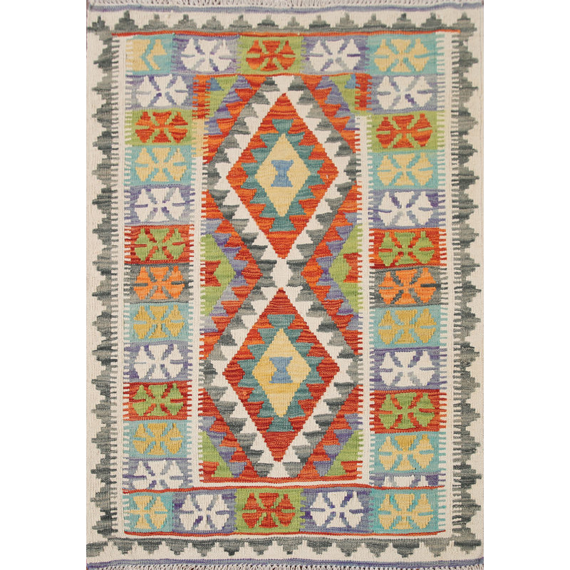 Multolor Kilim Oriental Foyer Rug 3x4
