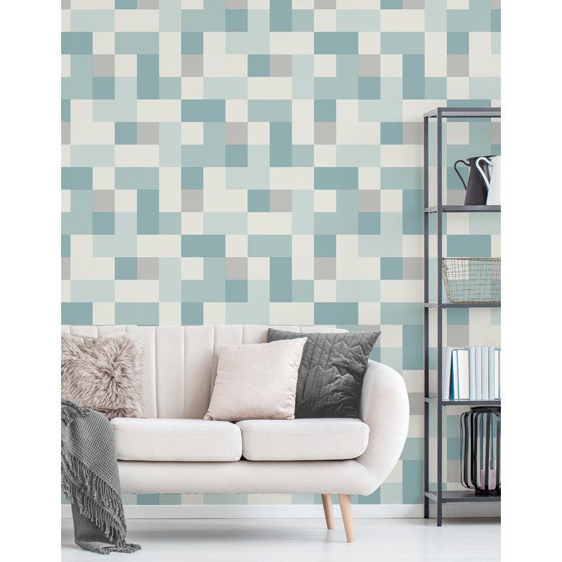 Velibor 33' L x 20.5" W Wallpaper Roll, Blue