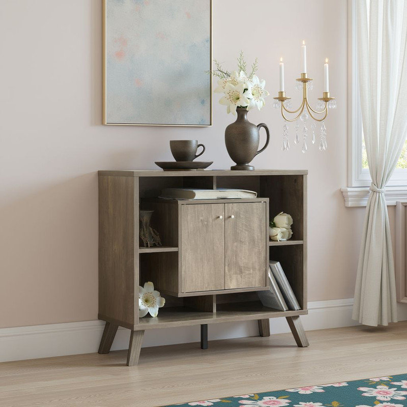 ??Multi-Functional Sideboard – Bookcase & Entryway Cabinet, Compact Design?