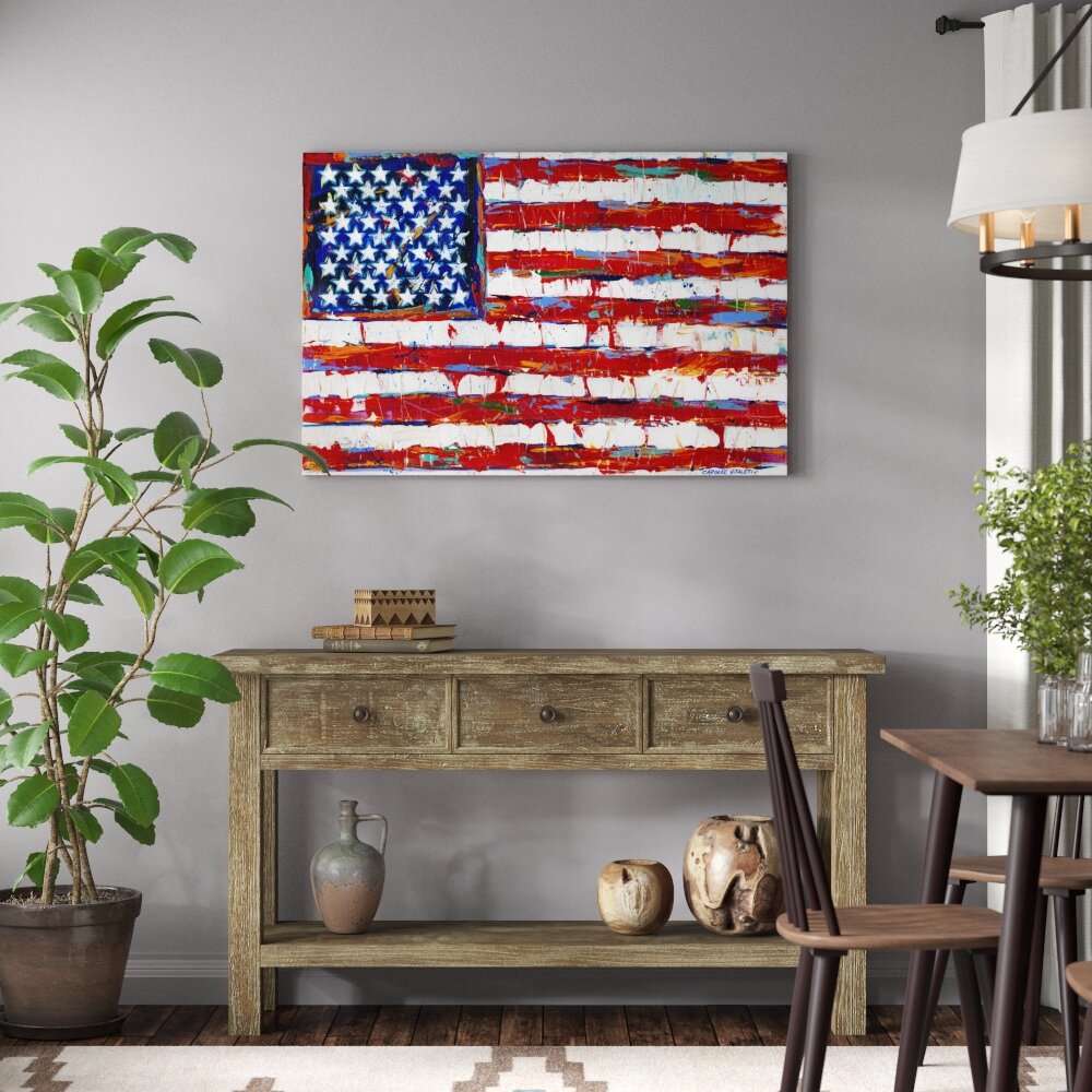 Leinwandbild Dramatische Stars and Stripes von Carolee Vitaletti