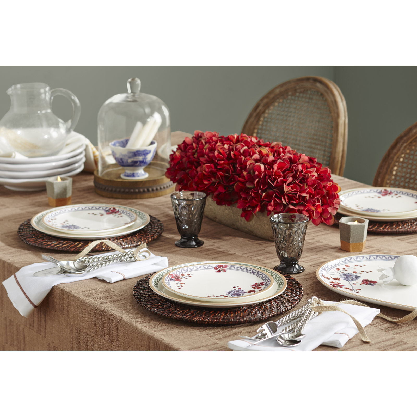 Odelle Reversible Napkin, 20"x20", Navy Blue