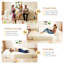 Convertible Sofa Bed, Modern Couch With 2 Pillows For Living Room, Office-2131667974