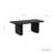 Solid Mango-Wood 80″ × 42″ Rectangular Dining Table for 8 – Matte-Black Fluted Pedestal Base, Modern Dining Room Table