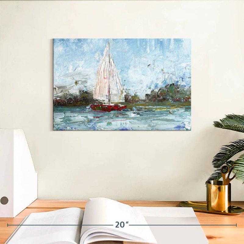 Mehar Here We Go A Sailing, 8" H x 12" W