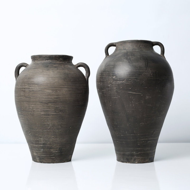 Brenette Clay Table Vase, 13.8" H x 9" W x 9" D
