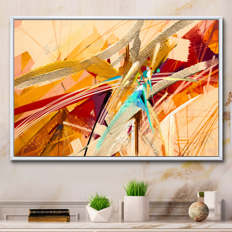 «Paint Waves Impression II», reproduction sur toile, H 24 po x l 36 po x P 1 po, Cadre flottant blanc