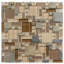 Wright-Artech 12"x 12" Glass & Slate Mosaic Floor & Wall Tile-73873523